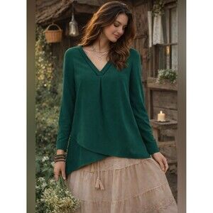 White House Black Market Long Sleeve Blouse‎ Size 14